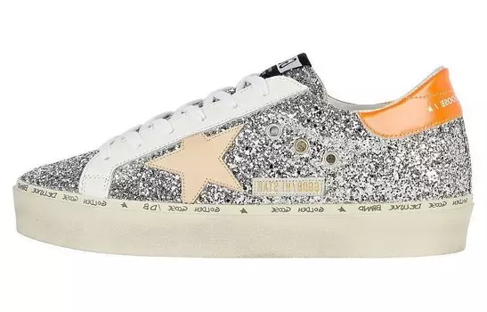 Кроссовки Golden Goose Skateboarding Shoes Women's Low-top Silver, серебряный