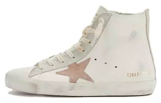 Кроссовки Golden Goose Skateboarding Shoes Women's High-top White, белый
