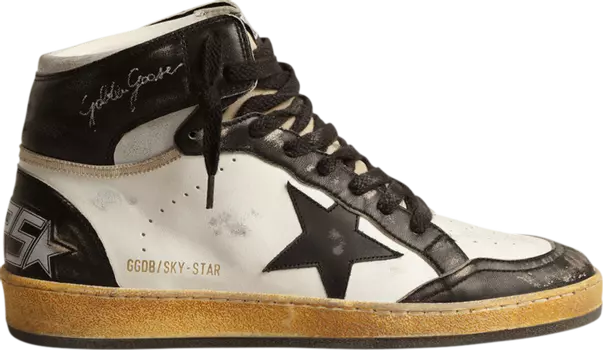 Кроссовки Golden Goose Sky Star High 'Black White Ice', белый