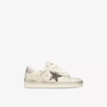Кроссовки Golden Goose Stardan кожаные низкие, грязно-белый