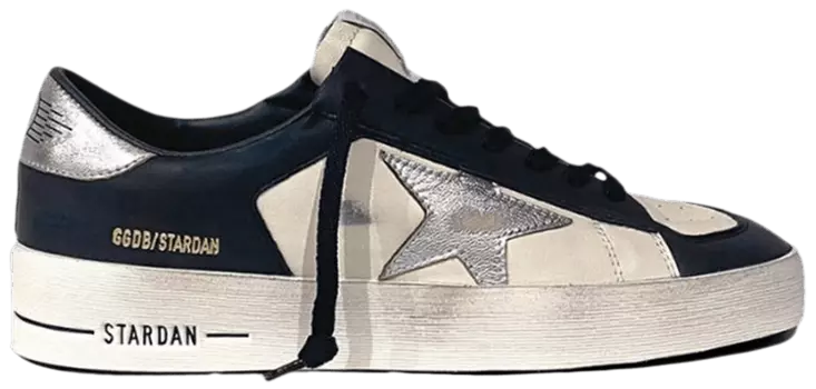 Кроссовки Golden Goose Stardan 'Optic White Navy Silver', синий