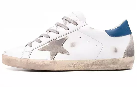 Кроссовки Golden Goose Super-Star, белый / серый / синий