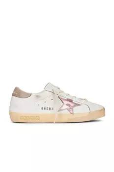 Кроссовки Golden Goose Super-Star, цвет White, Antique Pink, Grey