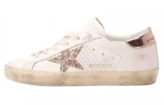 Кроссовки Golden Goose Super Star Leather Sneakers, бежевый