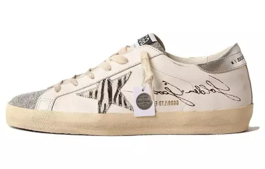 Кроссовки Golden Goose Super-Star Skateboarding Shoes Women's Low-top White/Black, белый/черный