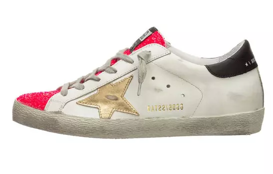 Кроссовки Golden Goose Super-Star женские, белый / красный