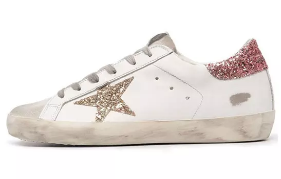 Кроссовки Golden Goose Super-Star женские, белый / золотой