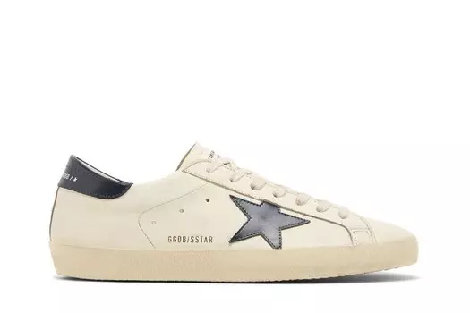 Кроссовки Golden Goose Superstar Beige Night Blue, кремовый