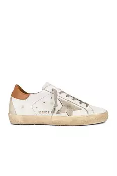 Кроссовки Golden Goose Superstar, цвет White, Ice, & Light Brown