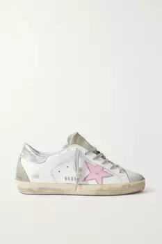 Кроссовки Golden Goose Superstar Distressed Metallic Leather, белый