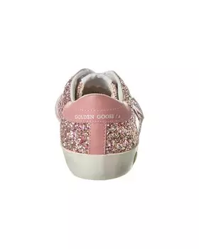 Кроссовки Golden Goose Superstar из кожи и блесток, розовый