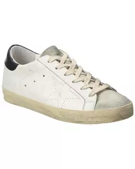 Кроссовки Golden Goose Superstar из кожи и замши, белый