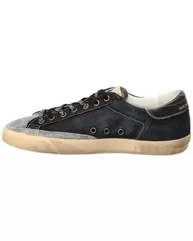 Кроссовки Golden Goose Superstar из ткани и кожи, синий