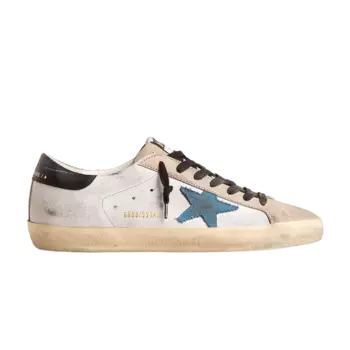 Кроссовки Golden Goose Superstar 'White Light Blue Black', белый