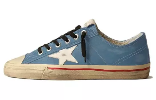 Кроссовки Golden Goose V-Star Skateboarding Shoes Men Low-top Blue, синий