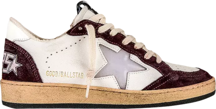Кроссовки Golden Goose Wmns Ball Star 'Red Wine White', белый