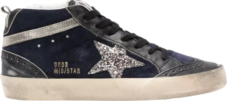 Кроссовки Golden Goose Wmns Mid Star 'Medieval Blue Silver Glitter', синий