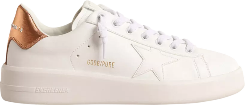 Кроссовки Golden Goose Wmns Purestar 'White Bronze Metallic', белый
