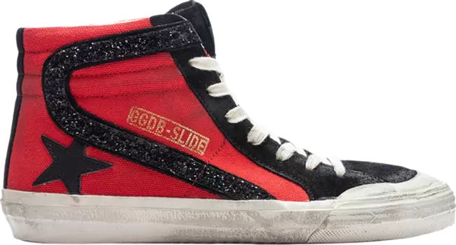 Кроссовки Golden Goose Wmns Slide Sneaker 'Penstar - Red Black', красный