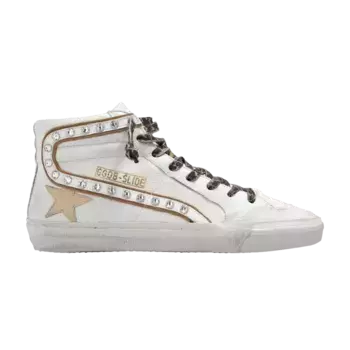 Кроссовки Golden Goose Wmns Slide Sneaker White Beige Platinum, белый