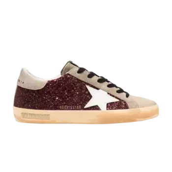Кроссовки Golden Goose Wmns Superstar Bordeaux Glitter, красный