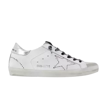 Кроссовки Golden Goose Wmns Superstar Distressed Low White Silver, белый