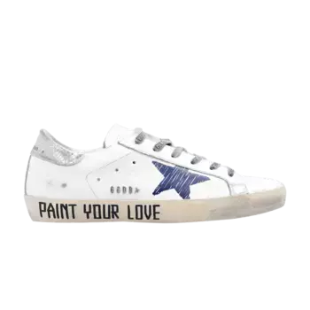 Кроссовки Golden Goose Wmns Superstar Distressed Sketch - Paint Your Love, белый
