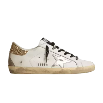 Кроссовки Golden Goose Wmns Superstar Light Gold Glitter, белый
