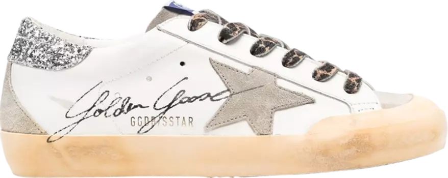 Кроссовки Golden Goose Wmns Superstar Penstar Classic 'White Silver Glitter', белый