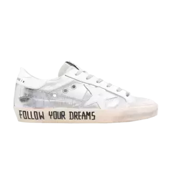 Кроссовки Golden Goose Wmns Superstar Penstar Follow Your Dreams, серебряный