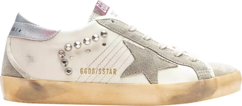 Кроссовки Golden Goose Wmns Superstar 'Studded - Beige Taupe Silver', кремовый