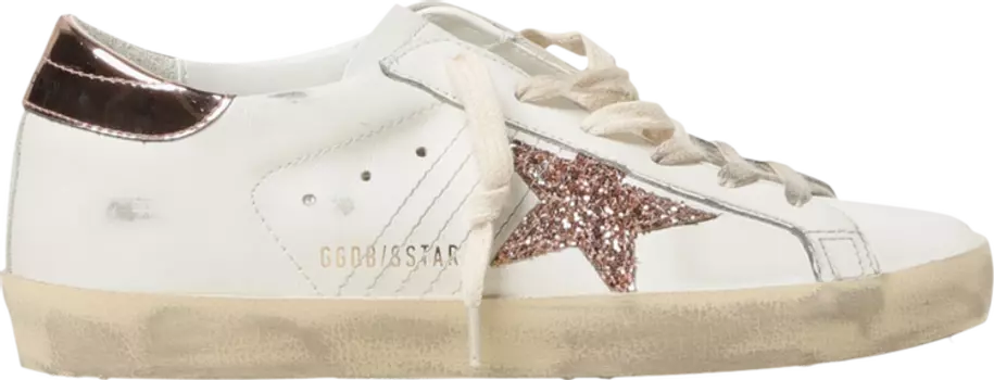 Кроссовки Golden Goose Wmns Superstar 'White Peach Pink Glitter', белый