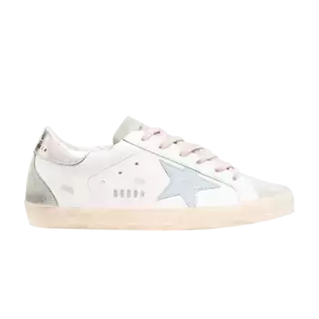 Кроссовки Golden Goose Wmns Superstar White Silver Ice Blue, белый