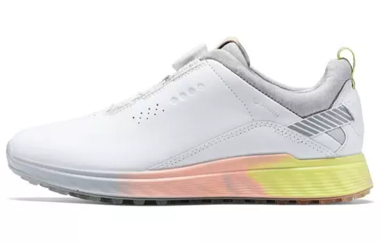 Кроссовки Golf S3 Lifestyle женские с низким верхом, белые/тартразовые Ecco