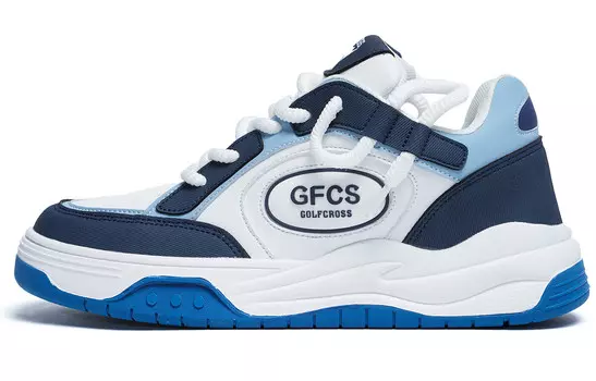 Кроссовки GOLFCROSS Skateboarding Shoes Unisex Mid-top, белый/синий