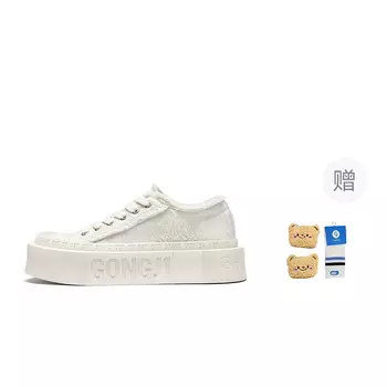 Кроссовки GONGJI Skateboarding Shoes Women's Low-top White, белый