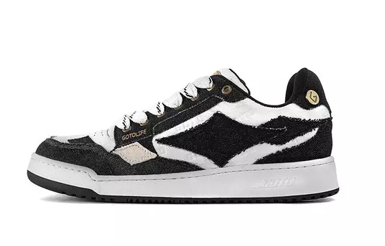 Кроссовки GOTO Skateboarding Shoes Unisex Low-top Black/white/beige, черный