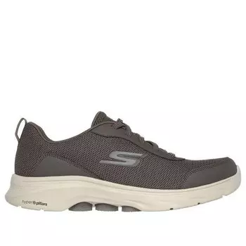 Кроссовки gowalk 7 lace up trainer 'brown' Skechers, коричневый