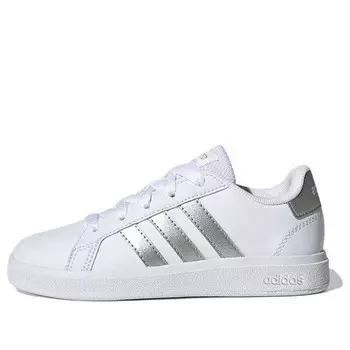 Кроссовки grand court 2.0 lifestyle tennis shoes 'white matte silver' Adidas, белый