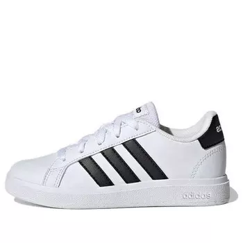 Кроссовки grand court lifestyle tennis shoes 'white black' Adidas, белый