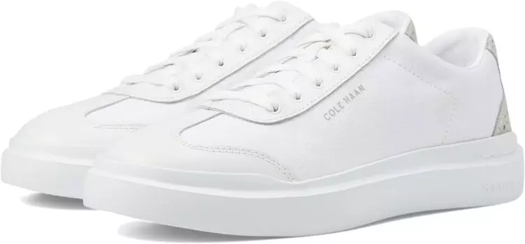 Кроссовки Grandpro Rally Canvas T-Toe Cole Haan, цвет Optic White Canvas/Dove Suede/Optic White