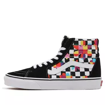 Кроссовки graphic check sk8-hi 'black purple' Vans, черный