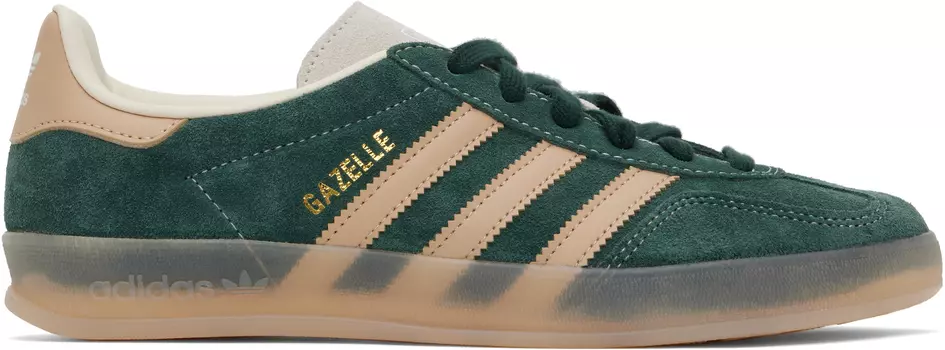 Кроссовки Green Gazelle для дома Adidas Originals, Shadow green/Warm sandstone/Wonder white