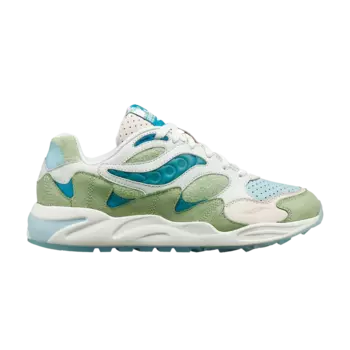 Кроссовки Grid Shadow 2 Saucony кожаные, зеленый