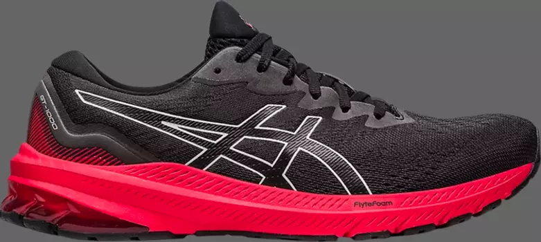 Кроссовки gt 1000 11 'black electric red' Asics, черный