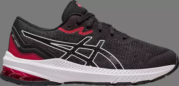 Кроссовки gt 1000 11 gs 'black electric red' Asics, черный