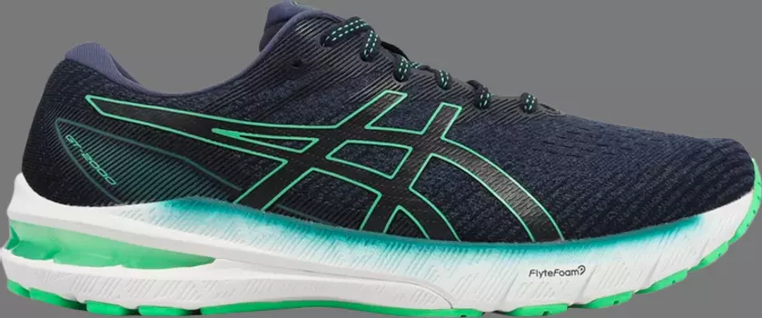 Кроссовки gt 2000 10 2e wide 'deep ocean new leaf' Asics, синий