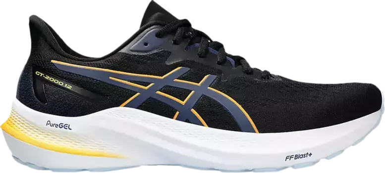 Кроссовки GT 2000 12 2E Wide 'Black Fellow Yellow', черный