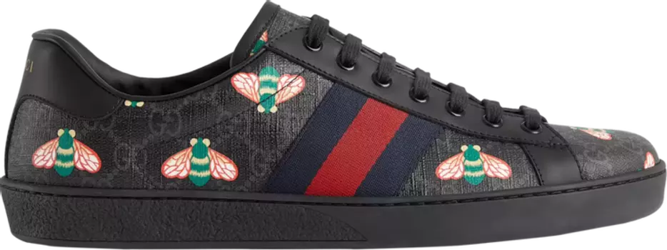 Кроссовки Gucci Ace Bee Print, черный