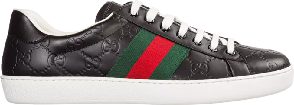 Кроссовки Gucci Ace Black Logo, черный